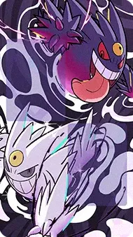 Mega Gengar & Shiny Mega Gengar (backdrop)