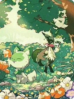 Sprigatito, Floragato, and Meowscarada (cover)